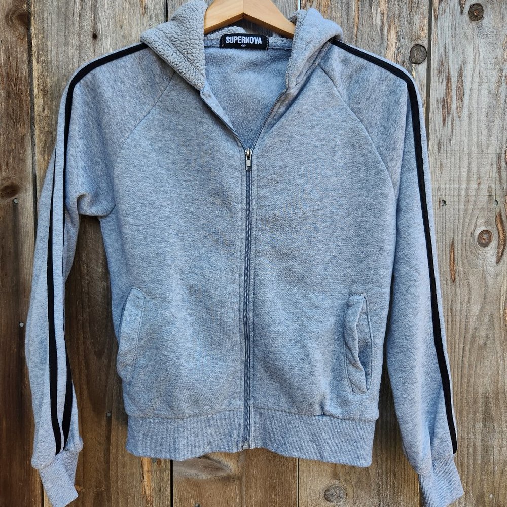 Supernova Fleece Hoodie with Stripe Detail